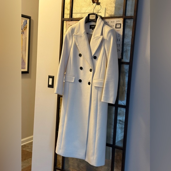 Mackage Coat - Size Medium, white with black buttons. In excellent condition. - Picture 2 of 8